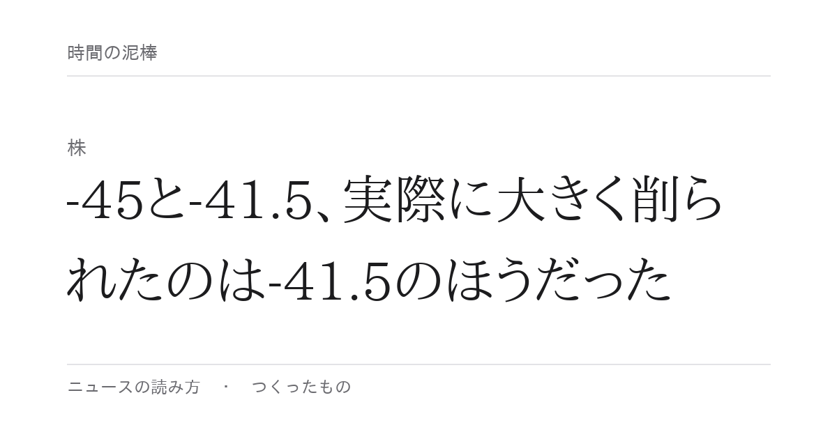 -45と-41.5、実際に大きく削られたのは-41.5のほうだった